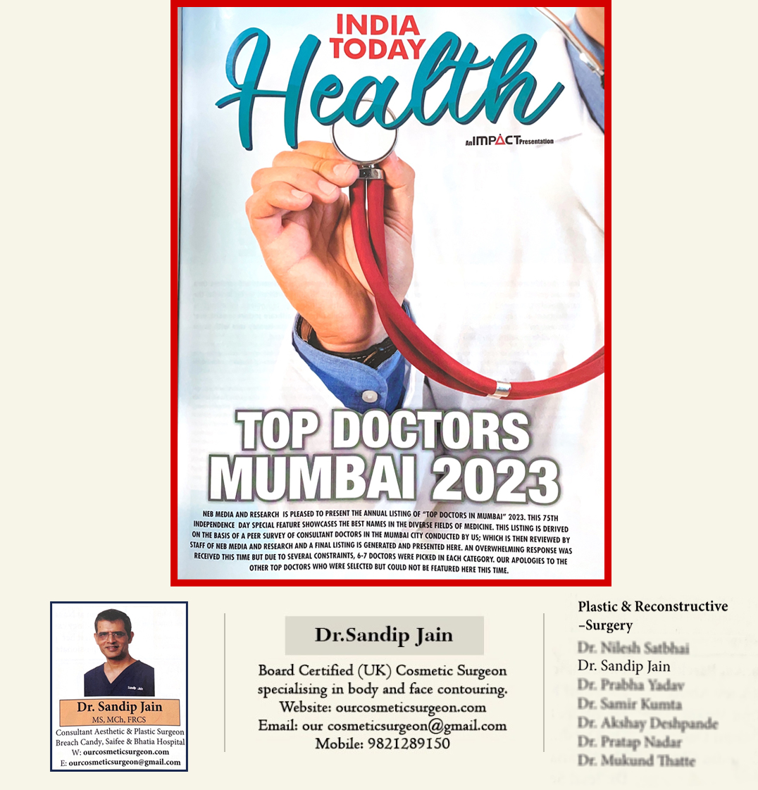 Top doctors Mumbai! 7th time running! Humbled to be on the list.